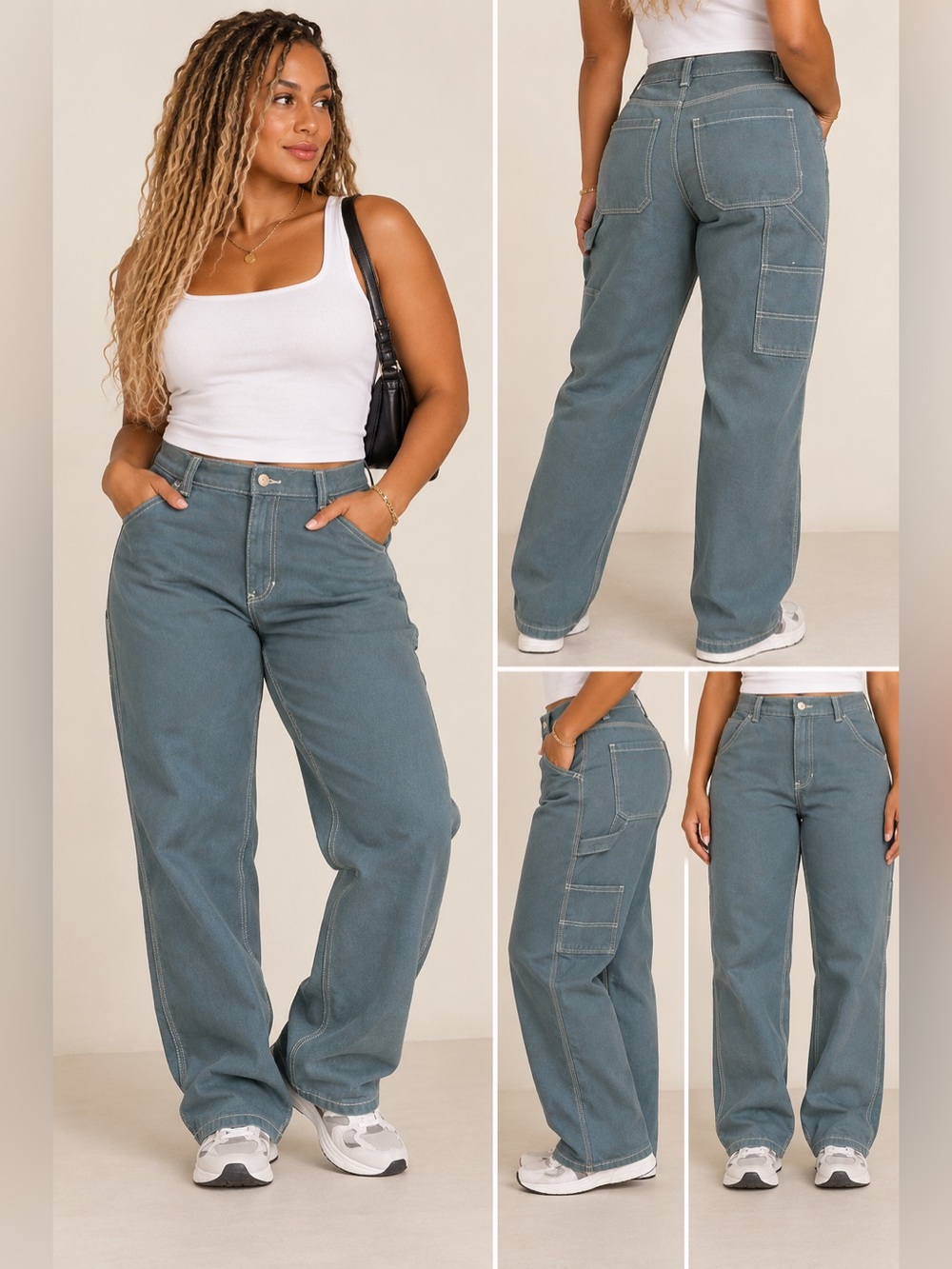 Pacsun Blue Cargo Jeans